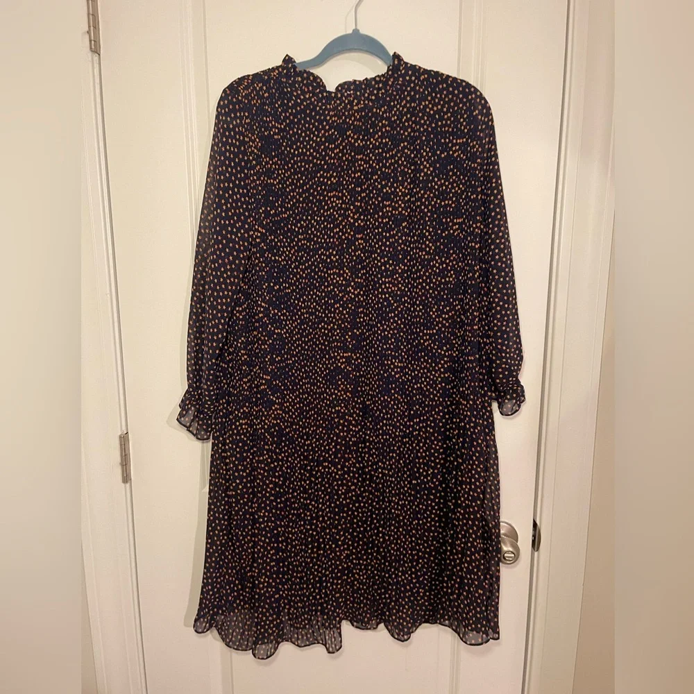 🆕NWT Women’s Anthropologie Seen Worn Kept Vega Pleated Mini Dress Navy Size 6 - Picture 6 of 14